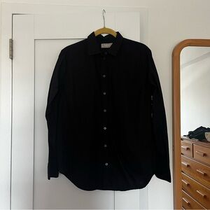 Everlane black cotton button-up